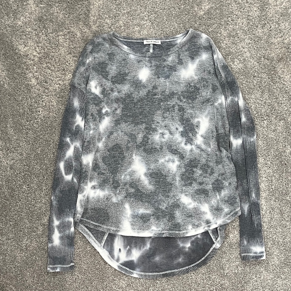 Theo and Spence tie dye over size long tee